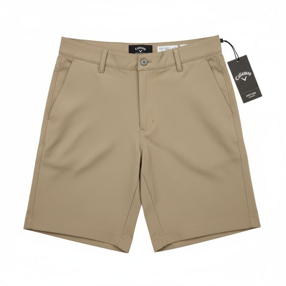 Callaway NWT Opti-Dri Stretch 9" Inseam Golf Shorts Chinchilla Tan - Size 34 - Picture 2 of 7